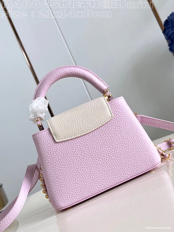 FS CHEAP MINI-21*14*8CM VUITTON CAPUCINES LOUIS 0809